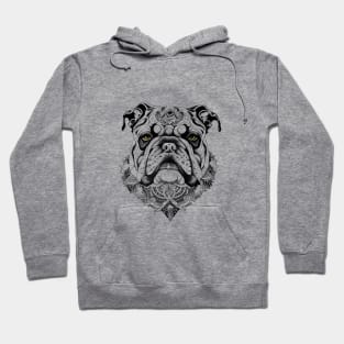 English Bulldog Pet Animal Nature Illustration Art Tattoo Hoodie